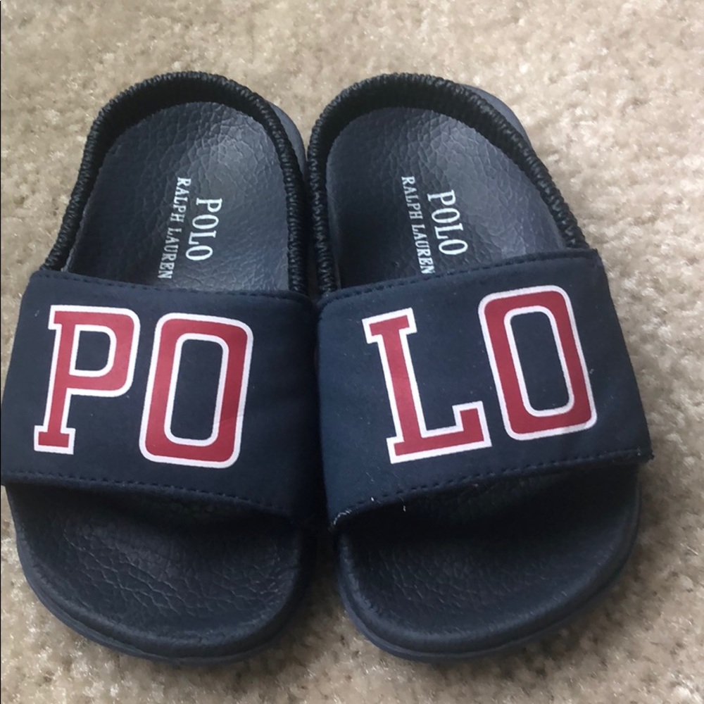 Polo ralph lauren slides. 6C.